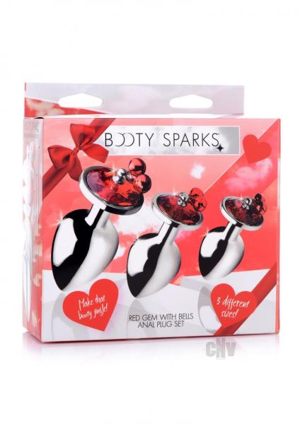 Red Gem With Bells Anal Plug Set-Booty Sparks-Sexual Toys®