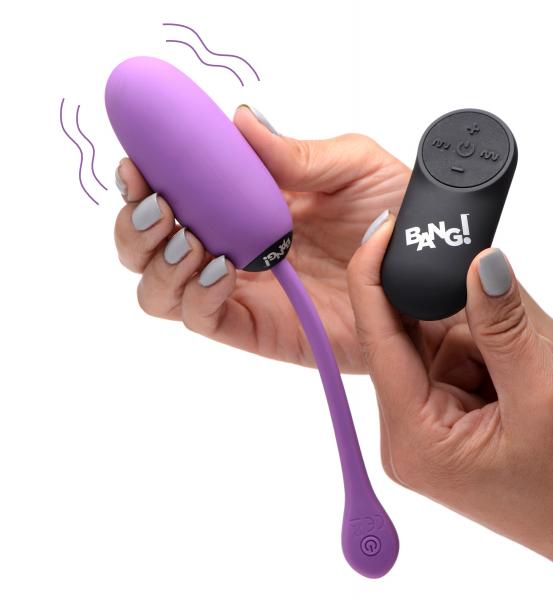 Remote Control 28x Silicone Plush Egg - Purple-Bang-Sexual Toys®