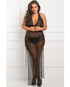 All Out There 2 Piece Gown Set Black 1X/2X-Rene Rofe-Sexual Toys®