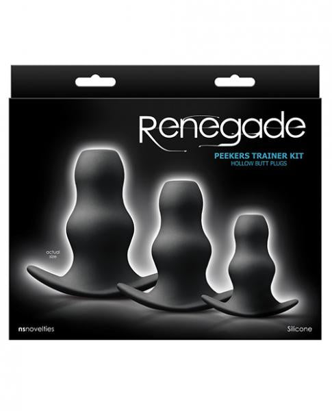 Renegade Peeker Kit Black Hollow Butt Plugs-NS Novelties-Sexual Toys®