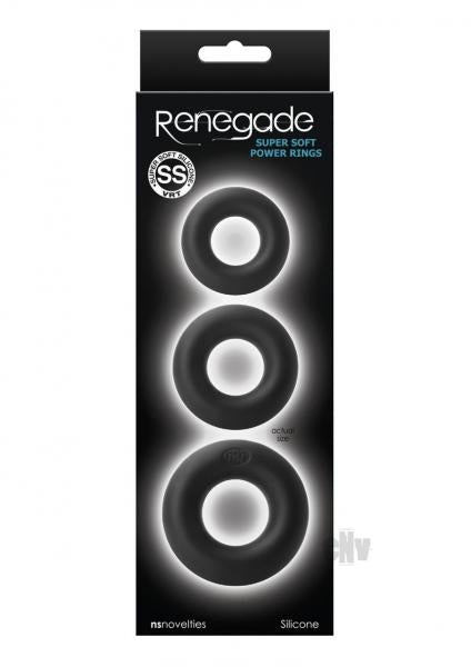 Renegade Super Soft Power Rings 3pk Blk-blank-Sexual Toys®