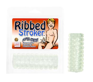 Ribbed Reversible Masturbation Stroker Clear-blank-Sexual Toys®
