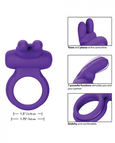Rockin Rabbit Enhancer Vibrating Cock Ring Purple-Enhancers-Sexual Toys®