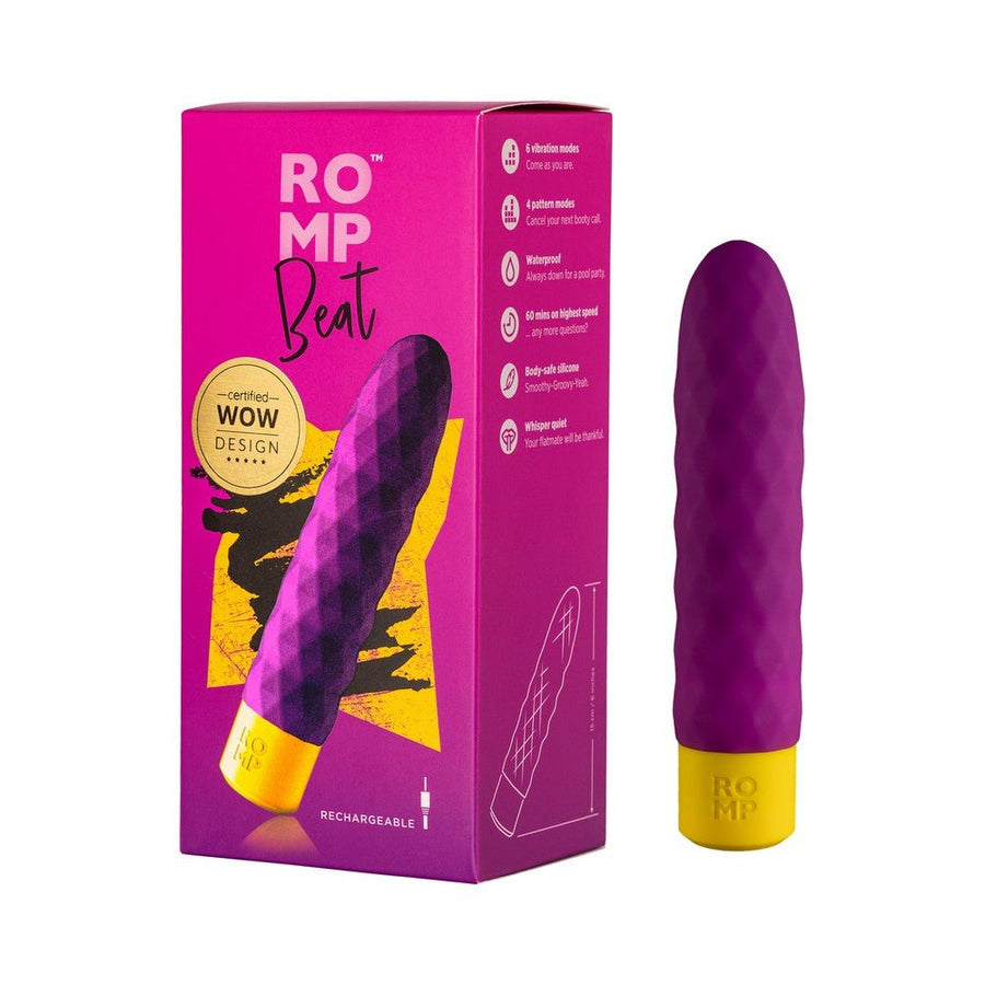 ROMP Beat Rechargeable Slimline Bullet Vibrator Purple-ROMP-Sexual Toys®
