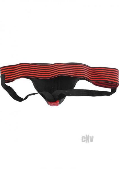 Rouge Jock With Stripes Medium Red Black-Rouge-Sexual Toys®