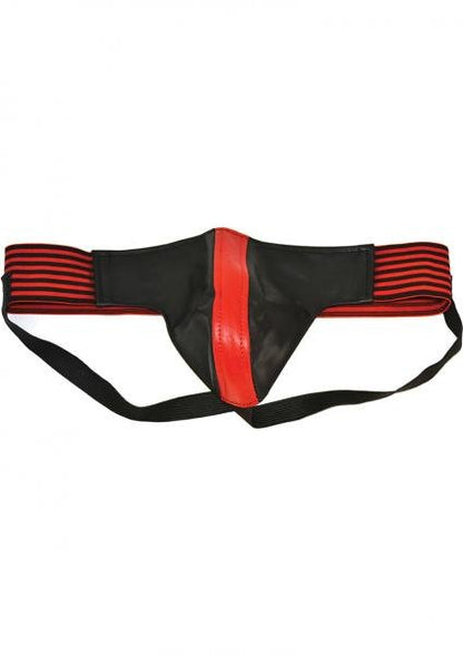 Rouge Jock With Stripes Medium Red Black-Rouge-Sexual Toys®