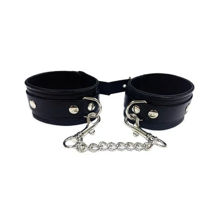 Rouge Leather Ankle Cuffs Black-blank-Sexual Toys®