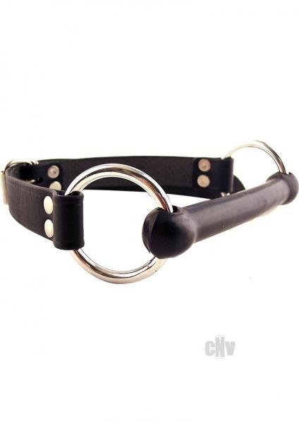 Rouge Leather O-Ring Rod Gag Black-Rouge-Sexual Toys®