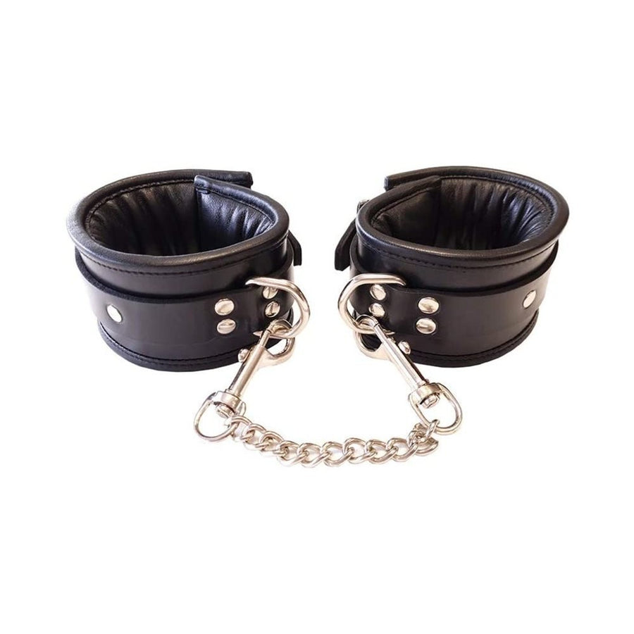 Rouge Padded Leather Ankle Cuffs Black-blank-Sexual Toys®
