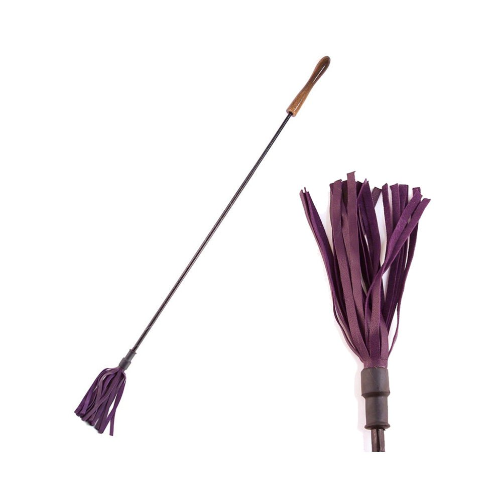 Rouge Riding Crop With Rounded Wooden Handle Purple-blank-Sexual Toys®