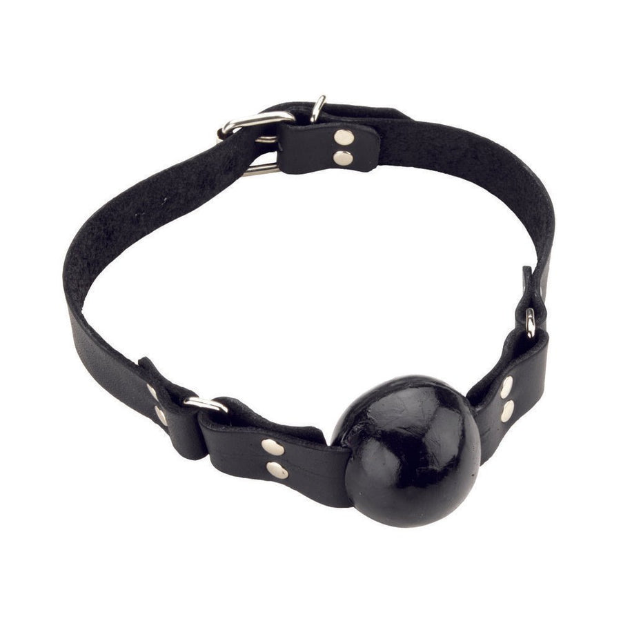 Rubber Ball Gag 1.5 inches with Buckle Closure Black O/S-blank-Sexual Toys®
