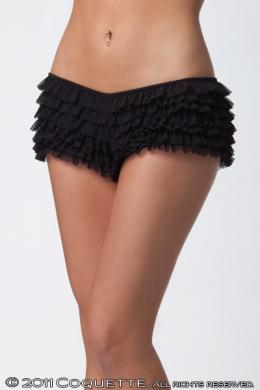 Ruffle Shorts W/Back Bow Black O/S-blank-Sexual Toys®