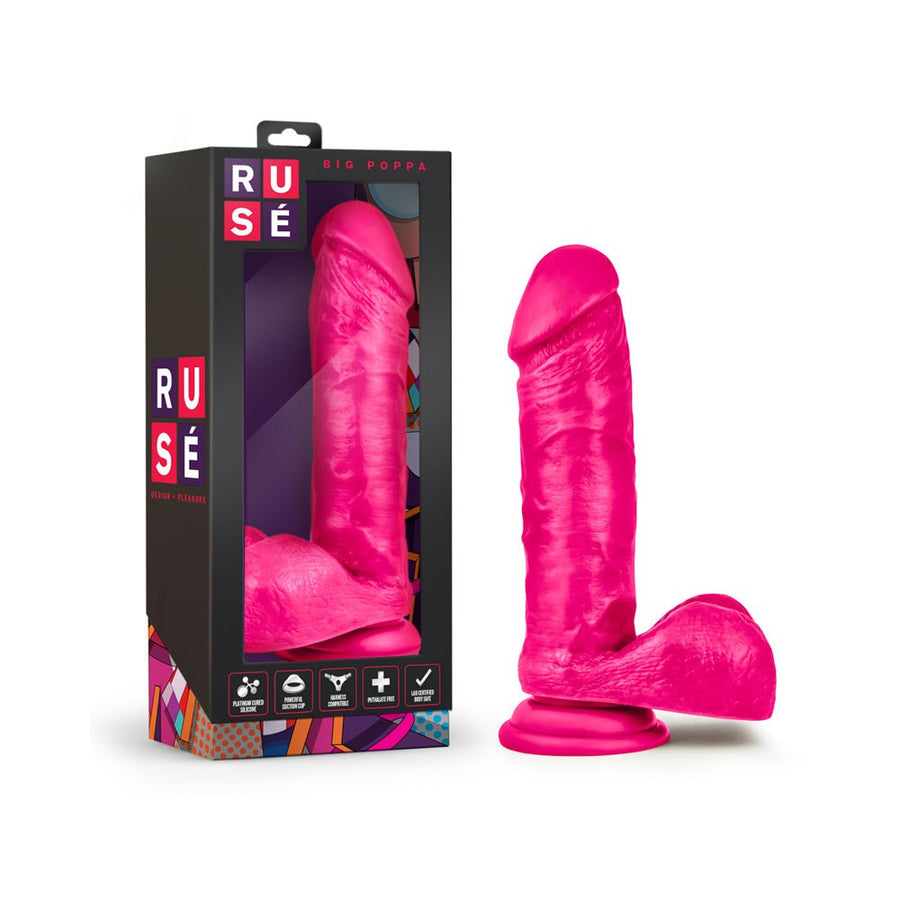Ruse Big Poppa Hot Pink Dildo-Blush-Sexual Toys®