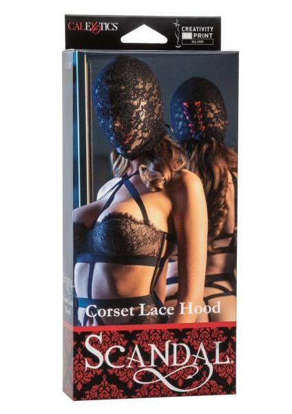 Scandal Corset Lace Hood Black O/S-Scandal-Sexual Toys®