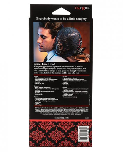 Scandal Corset Lace Hood Black O/S-Scandal-Sexual Toys®