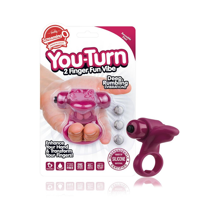 Screaming O You Turn 2 Finger Fun Purple Finger Vibe-blank-Sexual Toys®