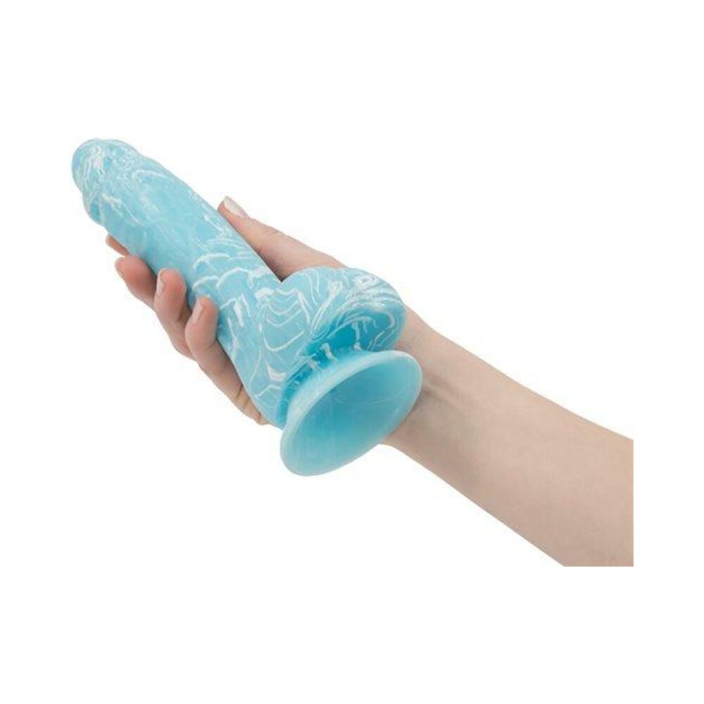 Addiction Luke Glowing Vibrating 7.5 in Realistic Dildo Blue-blank-Sexual Toys®