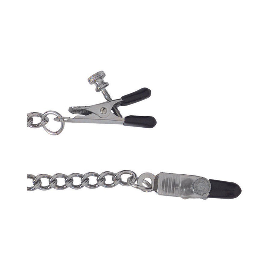 Adjustable Nipple Clamps With Curbed Chain-blank-Sexual Toys®