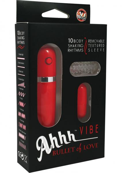 Ahhh 10 function Bullet Vibe - Red-blank-Sexual Toys®