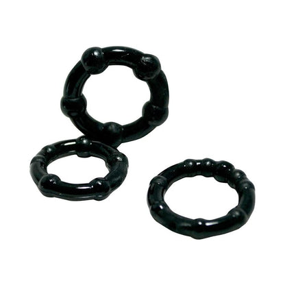 Shibari Triton Enhancement Pleasure Rings With Knubbs 3pk Black-blank-Sexual Toys®