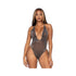 Shimmer Sheer Lunex Rhinestone Teddy, Thong Wrap Around Straps Black Os-blank-Sexual Toys®