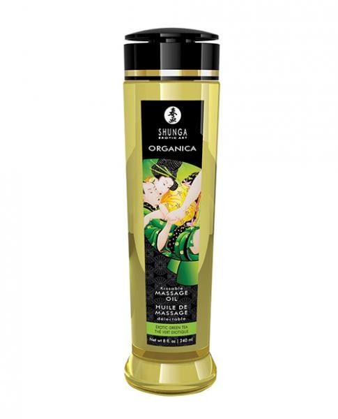 Shunga Organic Kissable Massage Oil - 8.5 Oz Exotic Green Tea-Shunga-Sexual Toys®