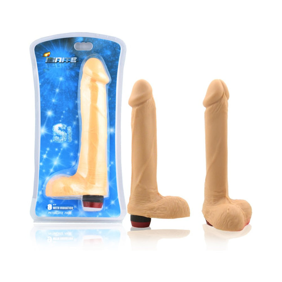 Si 8in Cock W/balls &amp; Vibration-Si Novelties-Sexual Toys®