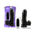 Si 8in Thick Cock W/balls, Vibrating Egg & Suction Cup - Black-Si Novelties-Sexual Toys®