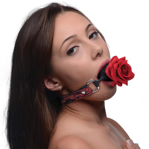Silicone Ball Gag With Rose-Master Series-Sexual Toys®