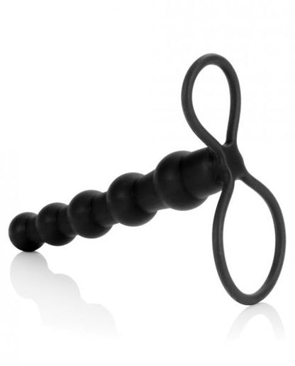 Silicone Love Rider Beaded Dual Penetrator Black-Love Rider-Sexual Toys®