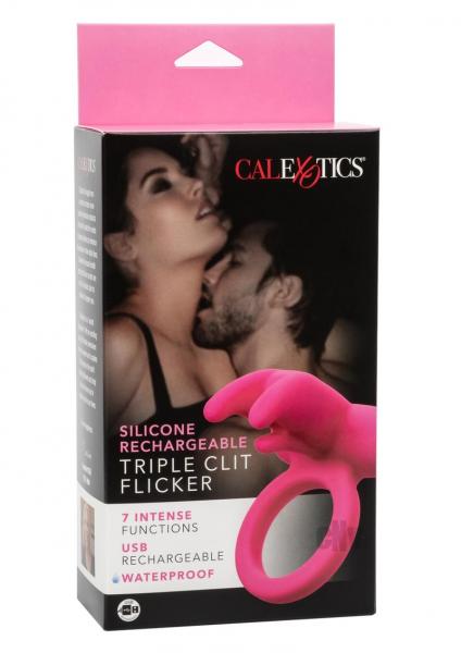 Silicone Rechargeable Triple Clit Flicker-blank-Sexual Toys®