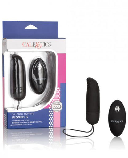 Silicone Remote Ridged G Vibrator Black-blank-Sexual Toys®