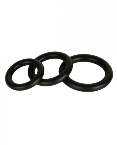 Silicone Stretchy Donut Cock Rings Black 3 Pack-Ignite-Sexual Toys®