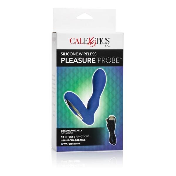 Silicone Wireless Pleasure Probe Blue Prostate Massager-Cal Exotics-Sexual Toys®