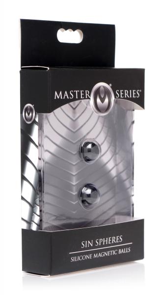 Sin Spheres Silicone Magnetic Balls Black-Master Series-Sexual Toys®