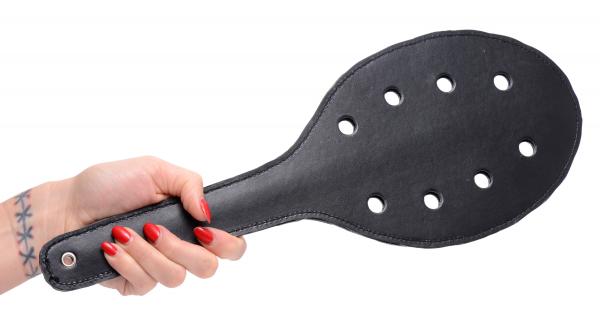 Spanking Rounded Paddle With Holes Black-STRICT-Sexual Toys®