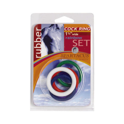 Spartacus Cock Ring Rainbow Set (4 Rubber Cock Rings)-blank-Sexual Toys®