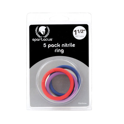 Spartacus Nitrile Cock Rings 5 Pack 1.5 inches-blank-Sexual Toys®