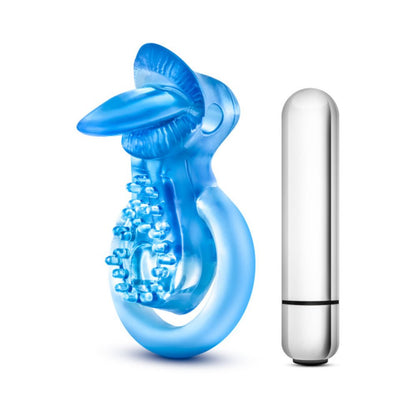 Stay Hard 10 Function Vibrating Tongue Ring Blue-Blush-Sexual Toys®