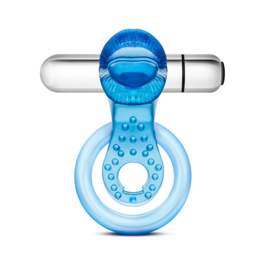 Stay Hard 10 Function Vibrating Tongue Ring Blue-Blush-Sexual Toys®