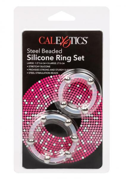 Steel Beaded Silicone Ring Set-blank-Sexual Toys®