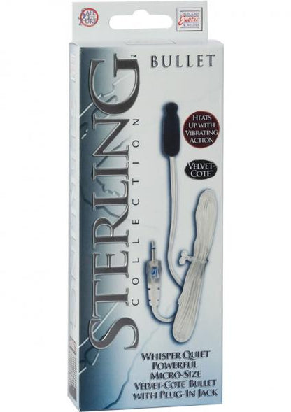 Sterling Collection Micro Size Velvet Cote Bullet With Plug In Jack-Sterling Collection-Sexual Toys®