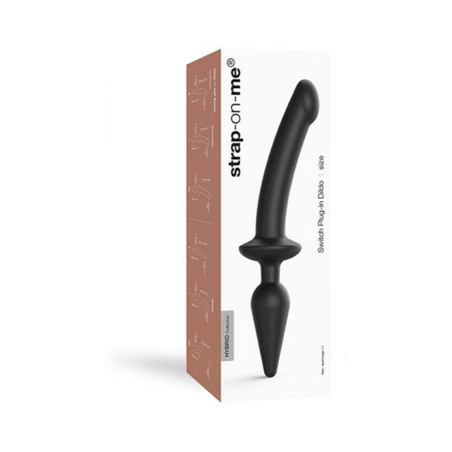 Strap-on-me Hybrid Collection Switch Plug-in Realistic Dildo Dual-ended Black Xxl-blank-Sexual Toys®