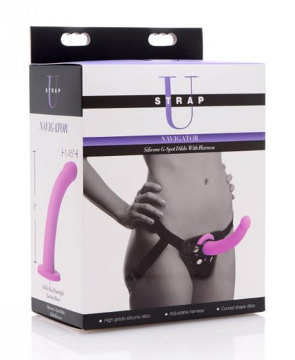 Strap U Navigator Silicone G-Spot Dildo With Harness-Strap U-Sexual Toys®