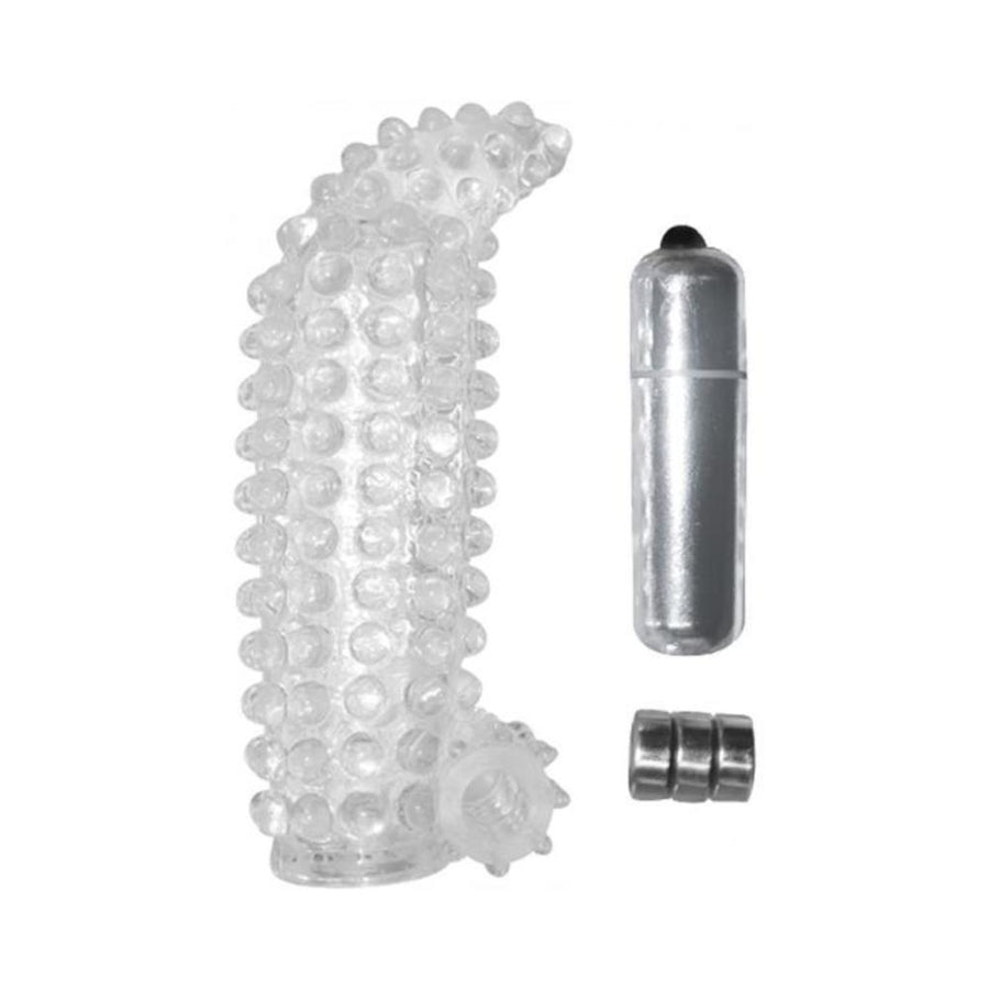 Studded Cock Teaser Penis Extension With Bullet Vibrator Clear-Nasstoys-Sexual Toys®