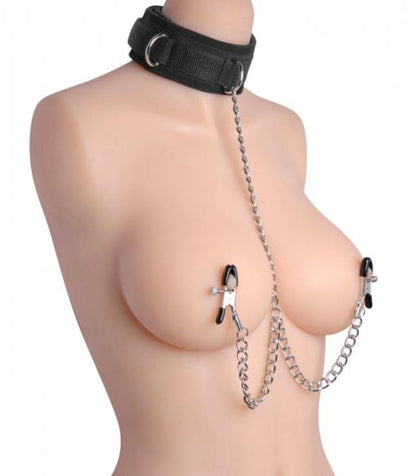 Submission Collar &amp; Nipple Clamp Union-Master Series-Sexual Toys®