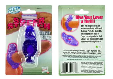 Super stretch stimulator sleeve -Dual purple-blank-Sexual Toys®