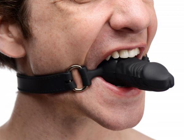 Suppressor Silicone Mini Face Banger Gag Black-Master Series-Sexual Toys®