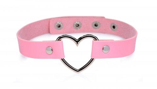 Sweet Heart Chrome Heart Pink Choker-Master Series-Sexual Toys®