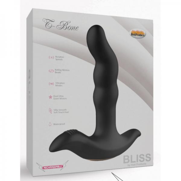 T-Bone Tushy Pleasure Black Prostate Massager-Hott Products-Sexual Toys®